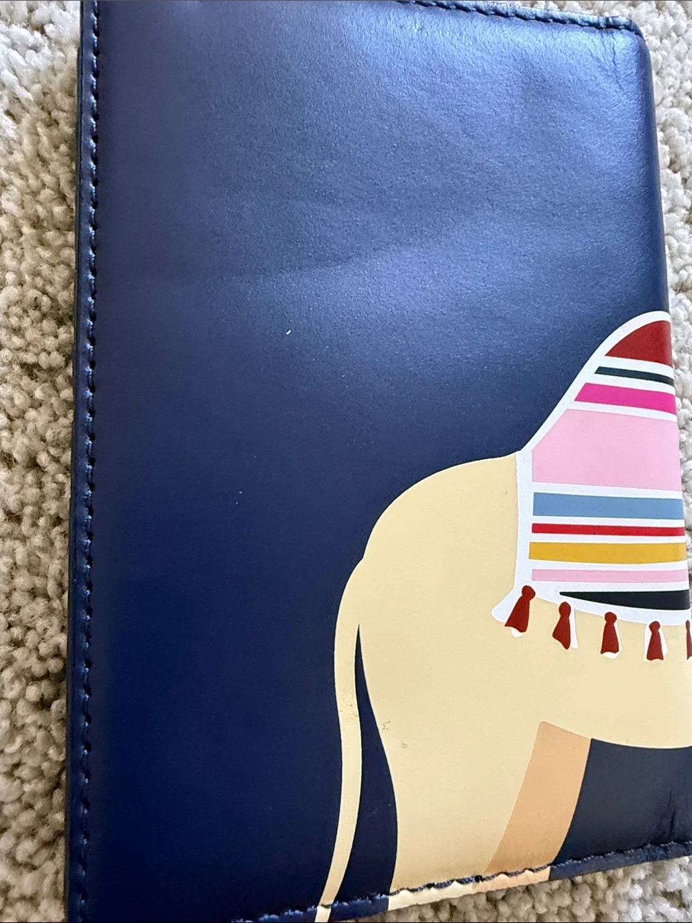 kate spade New York Navy Camel Passport Cover - Picture 6 of 10